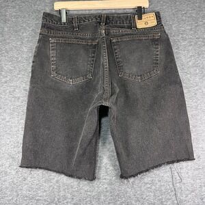 Arizona Denim Shorts Mens 36 Black Good Vintage Loose Fit Cut Off Made In USA